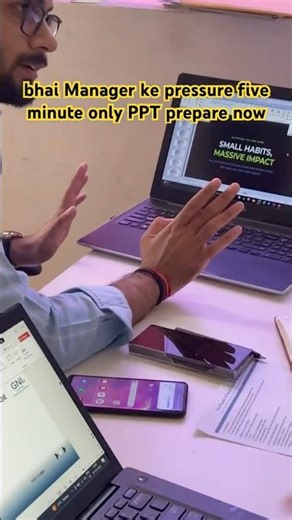 Bhai, Manager ka Pressure! 😫 5 Minute mein PPT Taiyar! 🚀 #Shorts #AIHacks #funny