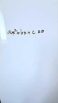 Quadratic equation to Quadratic Formula!!