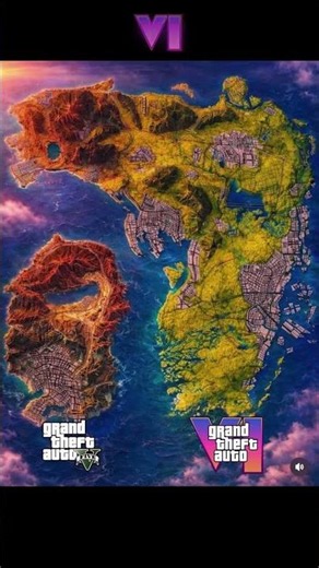 GTA 6 Map Comparison vs GTA 5 🗺️🤩🌴 #grandtheftauto6 #gta6 #gaming #viral #gta6map #rockstargames
