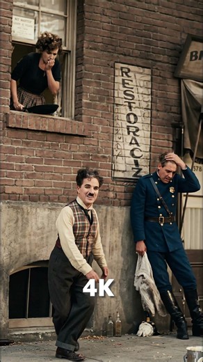 Charlie Chaplin in 4K is wild 🥶 #shorts #144pto4k #upscale