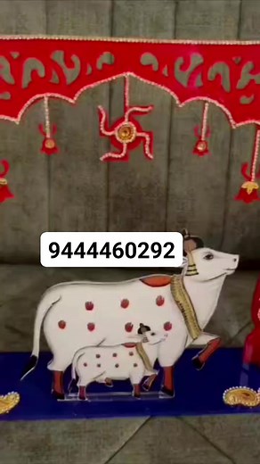 1K views · 23 reactions | Acrylic base foldable calf and cow backdrop. Size - 12/12 For enquiries 9444460292. | V Savitha Gifts, Bags ,Fancy Jewellery, Sarees & Others | Facebook