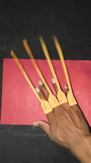 😱 Made This Awesome Claw Using Paper 🔥🗡️ #claw #papercraft #diy #how #paperclaws