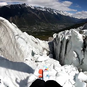 Hold on tight for a jaw-dropping adventure as Valentin Delluc cruises over the glaciers of Chamonix, France 😍❄️🪂 | Red Bull Adventure