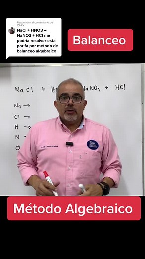 Balanceo de Ecuaciones Químicas: Método Algebraico