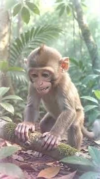 Monkey Rescues a Trapped Baby Tiger 🐵🐯 | Emotional Jungle Story #Shorts