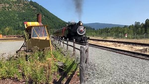 Check out Mt. Rainier Railroad and Logging Museum Locomotive No. 70, with our man Zeb at the helm, transporting another group of happy passengers through the forests and foothills of Mt. Rainier today. All aboard! 🚂🙂👏 | Mt. Rainier Scenic Railroad