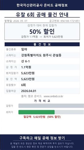 💡 6번 유찰된 강원특별자치도 임야, 나라면 살까요? 직접 분석했습니다 #Shorts