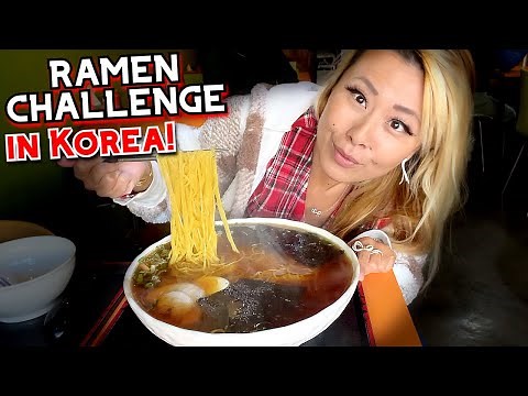 3KG RAMEN CHALLENGE IN SEOUL, KOREA!! at 81st Ramen #RainaisCrazy