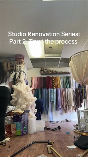Studio Renovation • Part 2 ✨ Learning to trust the process — and the input of others. Reminding myself that trial & error is part of creating. It’s okay to move things around, change your mind, and keep adjusting until it feels right. Progress over perfection 🤍 Trust the vision. Keep going. #behindthescenes #trusttheprocess #PhotographyStudio #StudioMakeover #SmallBusinessOwner