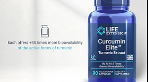 Life Extension Curcumin Elite™ Turmeric Extract, 500 mg, curcuminoids, turmerones, Fenugreek, Inflammation Health Support, Heart & Immune Support, Gluten-Free, Non-GMO, Vegetarian, 30 Capsules