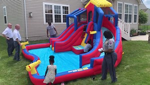 “They didn’t just steal property, they stole this boy’s wish.” Those are the words of Lieutenant Jakob Wolford of our Regional Investigations Division – Southern Region. Earlier this week, a theft report that crossed his desk upset him and his team of detectives. On June 30th, someone stole a massive, inflatable water slide from a family’s yard in Clinton. That water slide had just been given to a 7-year-old boy named Jacob by the Make-A-Wish Foundation – Mid-Atlantic Chapter. Jacob is living wi
