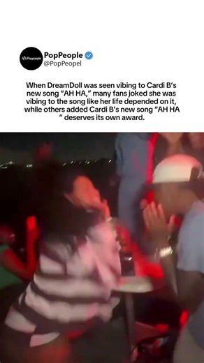 Fans joke DreamDoll’s reaction proves Cardi B’s new song "AH HA" deserves an award #dreamdoll