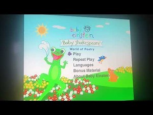 Baby Einstein: Baby Shakespeare 2004 DVD Menu