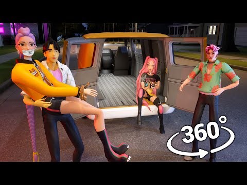360° Rumi & Mira Gets Kidnapped by the Bad Saja Boy – Will She Escape? | VR 8K