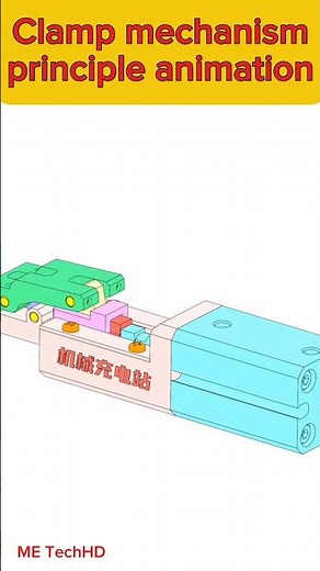 Clamp mechanism principle animation #design #machine #solidwork #cad