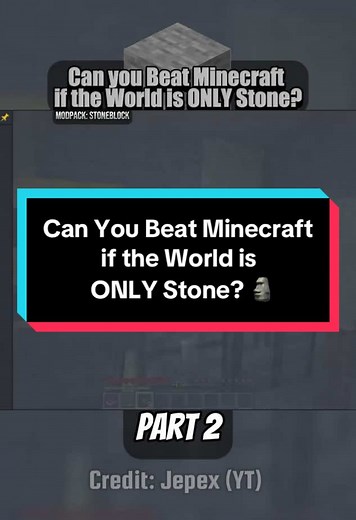Beat Minecraft with a Completely Stone World Challenge