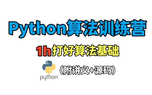 【Python算法训练营】1小时带你学会Python算法|从小白变身大神