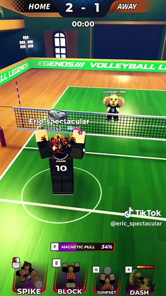 block set tech with akari #volleyballlegends #roblox #robloxfyp #vbl #haikyuulegends