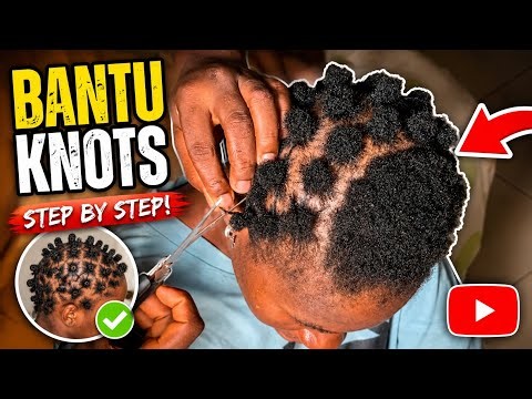 "How to Do African Threading & Bantu Knots on Natural Hair | Easy Step-by-Step Tutorial