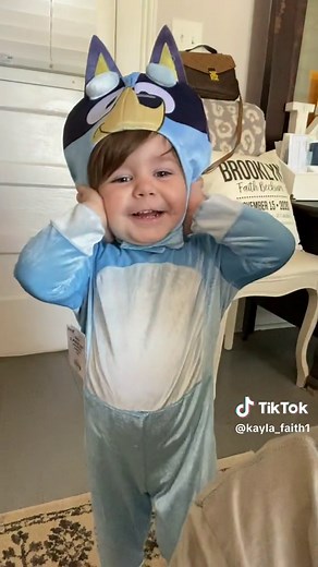 Brooklyn's First Bluey Costume Try-On for Halloween!