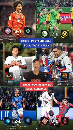 Hasil Pertandingan Bola Tadi Malam: Timnas U20 Menang!