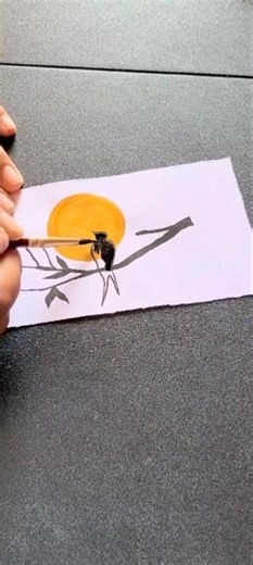 Bird Acrylic Painting🎨🖌️ #shorts #viral #trending #youtubeshorts #art #drawing #painting #ytshorts