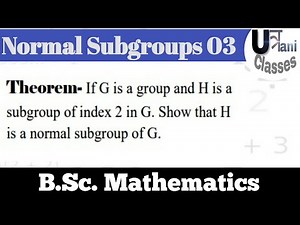 If G is a group and H is a subgroup of index 2 in G. Show that H is a normal subgroup of G