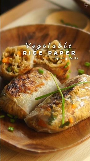 Vegetable Rice Paper Spring Rolls Recipe #cooking #springrolls #vegetable #recipe