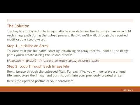 How to Store Multiple Image Paths in Laravel Database