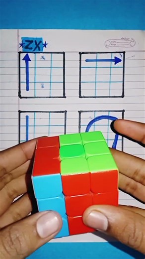 3 by 3 Rubik's cube magic trick solve #algorithm #popular #puzzle #cube #cuber #trending
