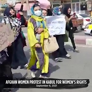 148K views · 8.8K reactions | A group of Afghan women is calling for the Taliban to respect women's freedoms and rights. Protesters on Monday held up placards and chanted, “Freedom, liberty is our ultimate right” and “Women's rights are human rights.” | NPR | Facebook