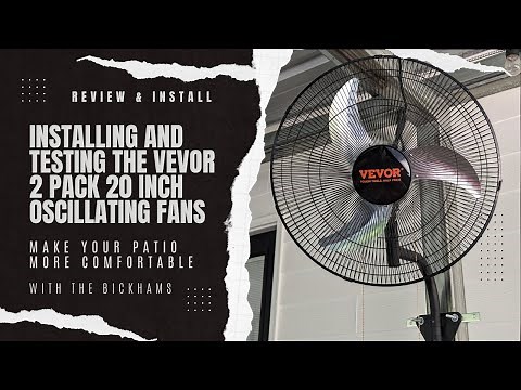 Installing and reviewing the 2-pack Vevor 20-inch Oscillating wall mounted fans | Patio Fan install