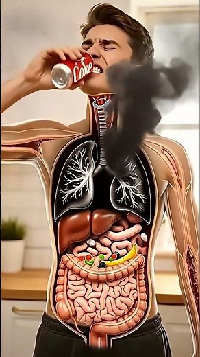 How Coca-Cola Travels Through Your Body 🥤 | Realistic 3D Digestive System Animation #health #food