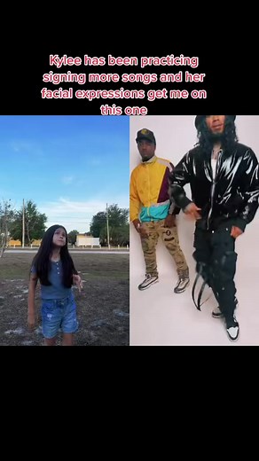 619K views · 35K reactions | Kylee is big fan of Shaheem when she saw him doing this she she learned it under 5 minutes .. she loves music and she puts a lot of passion into it. #kybyeee #ASL #wholesome #deafcommunity #deafkidsrock | TJ and Kylee | Facebook
