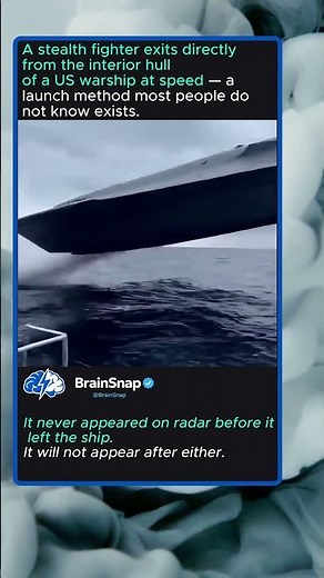 Stealth Fighter Launches From USS Warship Bay