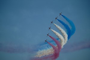 The full Red Arrows flight path and display times today for RAF Families Day