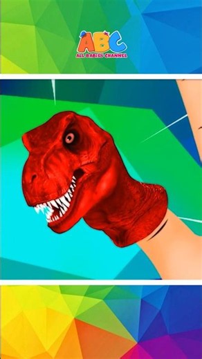 Learn Colors with T-REX DINOSAURS - Finger Family #shorts #kidssongs #fingerfamily