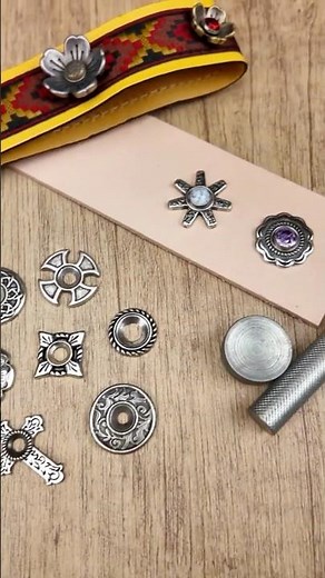 Step-by-Step Guide: Installing Bezel Conchos #bezelconchos #rivet #hardware #DIY #Leathercraft