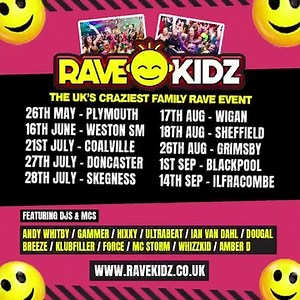 ☀️ THIS SUMMER - The craziest Family Rave on the planet is coming to your town! An afternoon of crazy Family Fun with the biggest Rave DJs