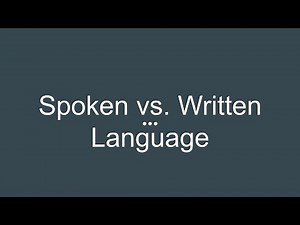 What the difference between speech and writing? Quick, short summary!