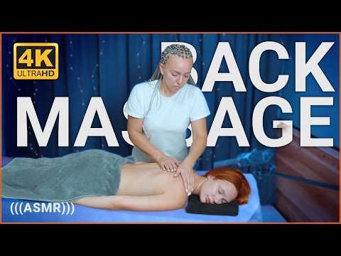 Relaxing Back Massage ASMR | Professional Massage Techniques | Full Back & Shoulder Relief