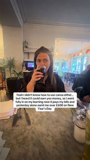 I really didn’t have a clue! Honestly couldn’t even tell you where half the buttons were 😅 Not long ago I was living paycheck to paycheck, constantly doing the mental maths and hoping nothing unexpected would pop up. I just kept hearing that people were making money with Canva, and instead of brushing it off, I decided to properly learn. No experience, no clue — just giving it a real go. Fast forward to now and Canva literally pays my bills. Yesterday alone I made over £600 on New Year’s Day… i