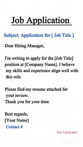 How to write Job Application in English #jobapplications #starcalligraphy #learnenglish #writing #gk | Star Calligraphy