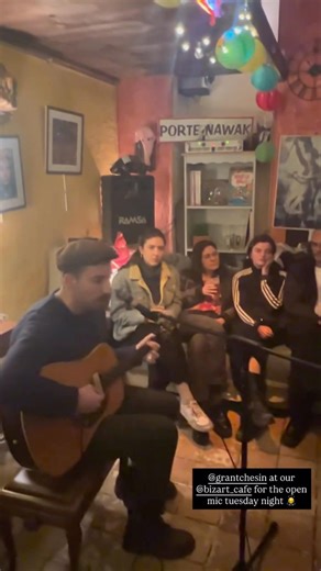 a folky open mic night