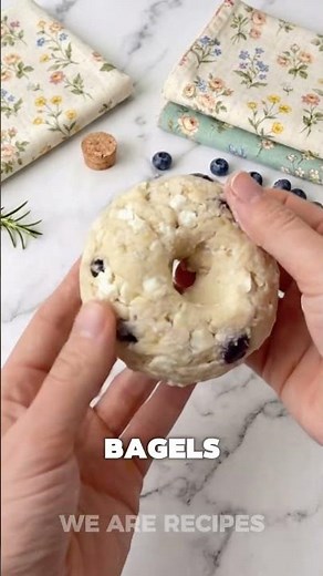 High Protein Blueberry Bagels with Just 4 Ingredients #easyrecipe