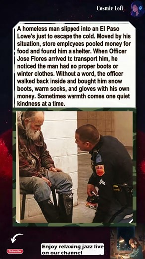 Officer Buys Boots For Homeless Man