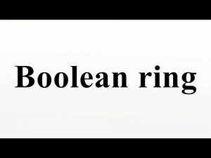 Boolean ring