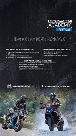 BMW MOTORRAD Colombia | No es solo un evento. Es el lugar donde empieza tu siguiente historia sobre dos ruedas. El BMW Motorrad Academy Festival llega para reunir... | Instagram