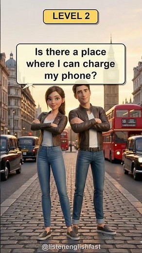 Where to Charge Your Phone in English 🔋 | Tech Travel Tips #shorts