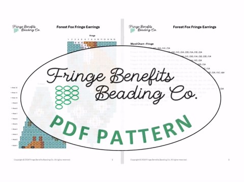 Woodland Fox Beading Pattern PDF – Brick Stitch Forest Critter Fringe Earring Pattern - Etsy